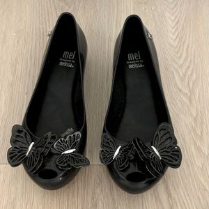 Mini Melissa. Girls Black Ballet flats. Size 13. Gently used. Great condition.